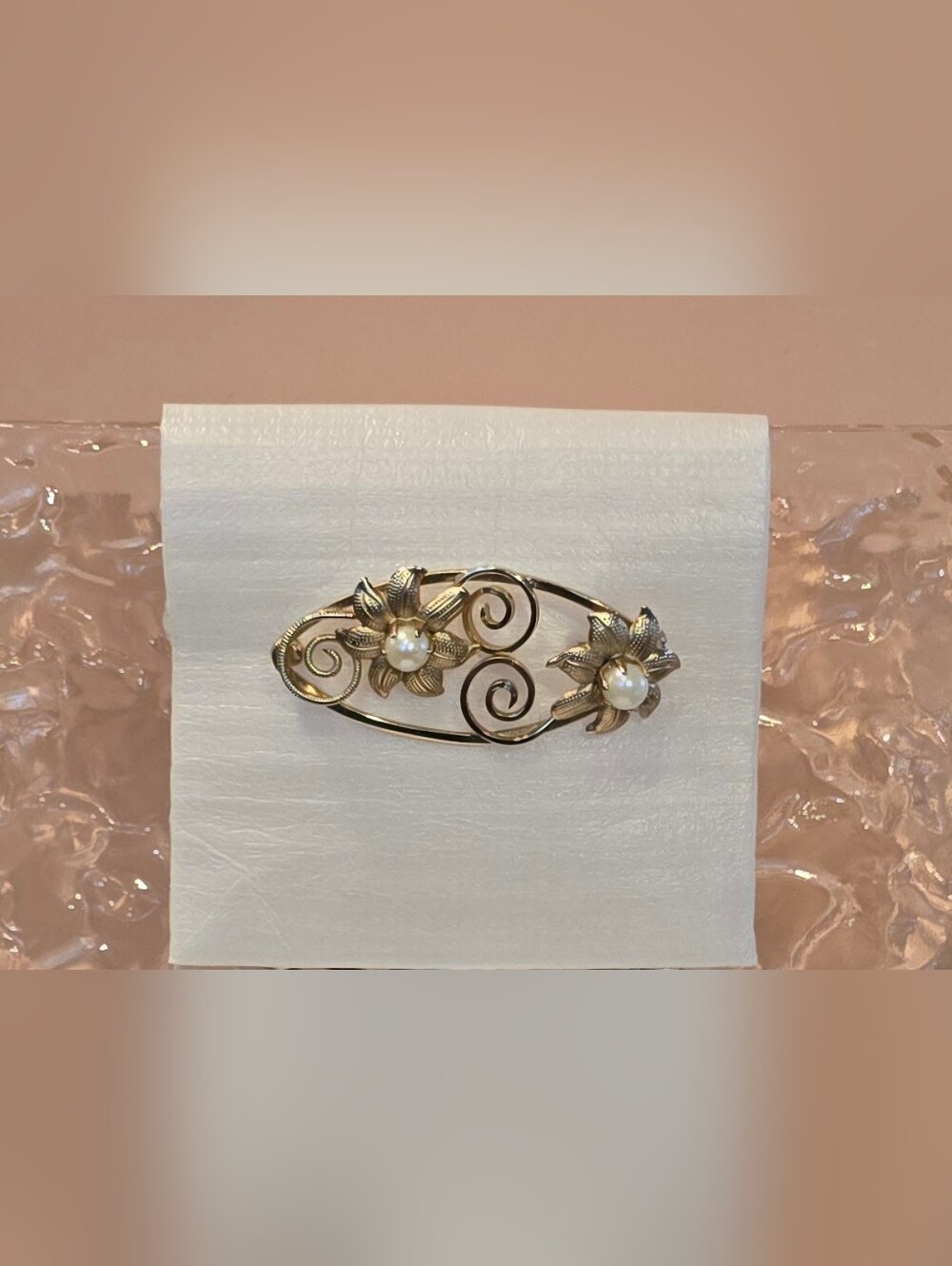 Mid Century Van Dell Floral Brooch